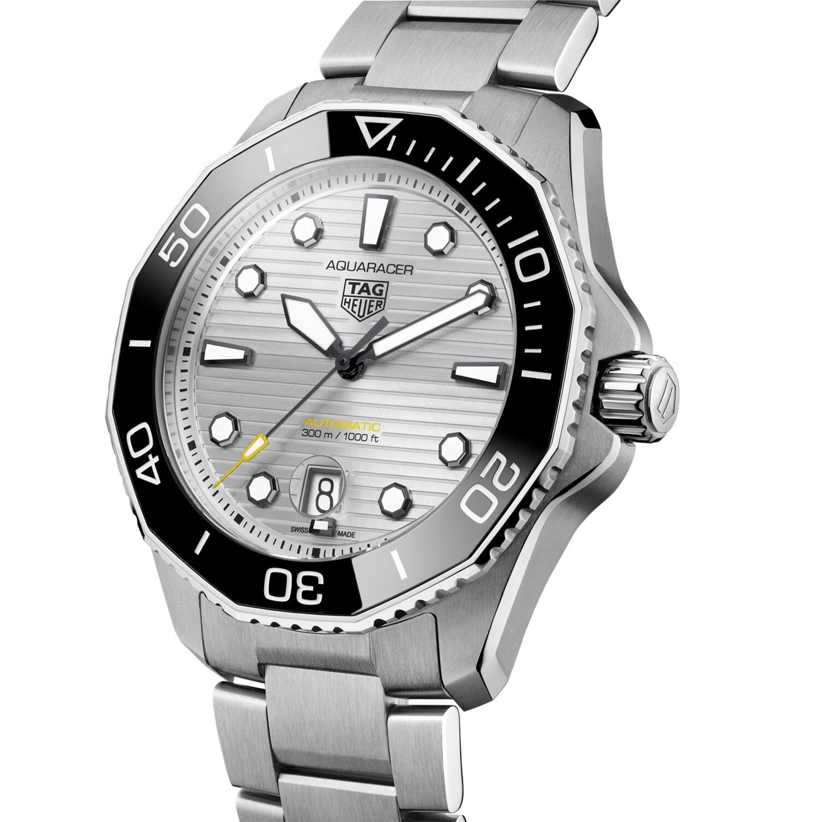 【Top replica】TAG Heuer Aquaracer Calibre 5 Automatic Mens Silver Steel Watch