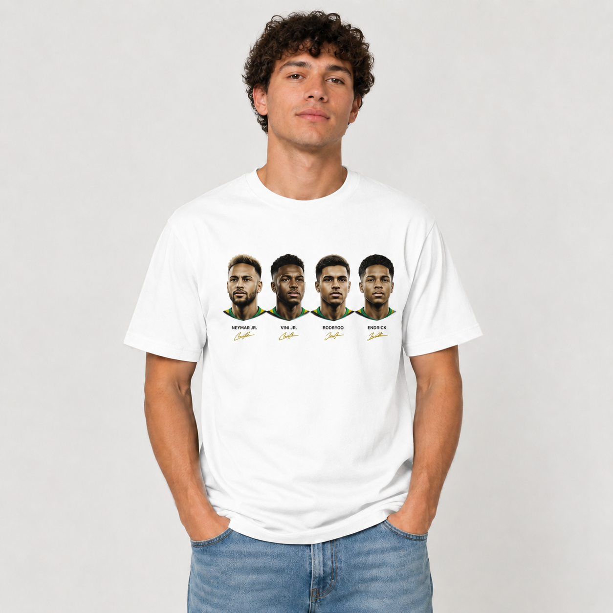 Brazilian Player Pure Cotton T-Shirt – Limited-Time Offer