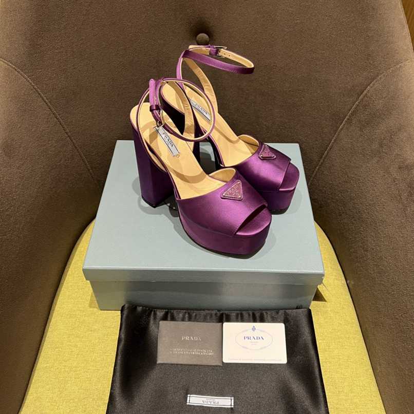Prada High-Heeled Satin Sandals Violet 1Xp48B049F0030F135
