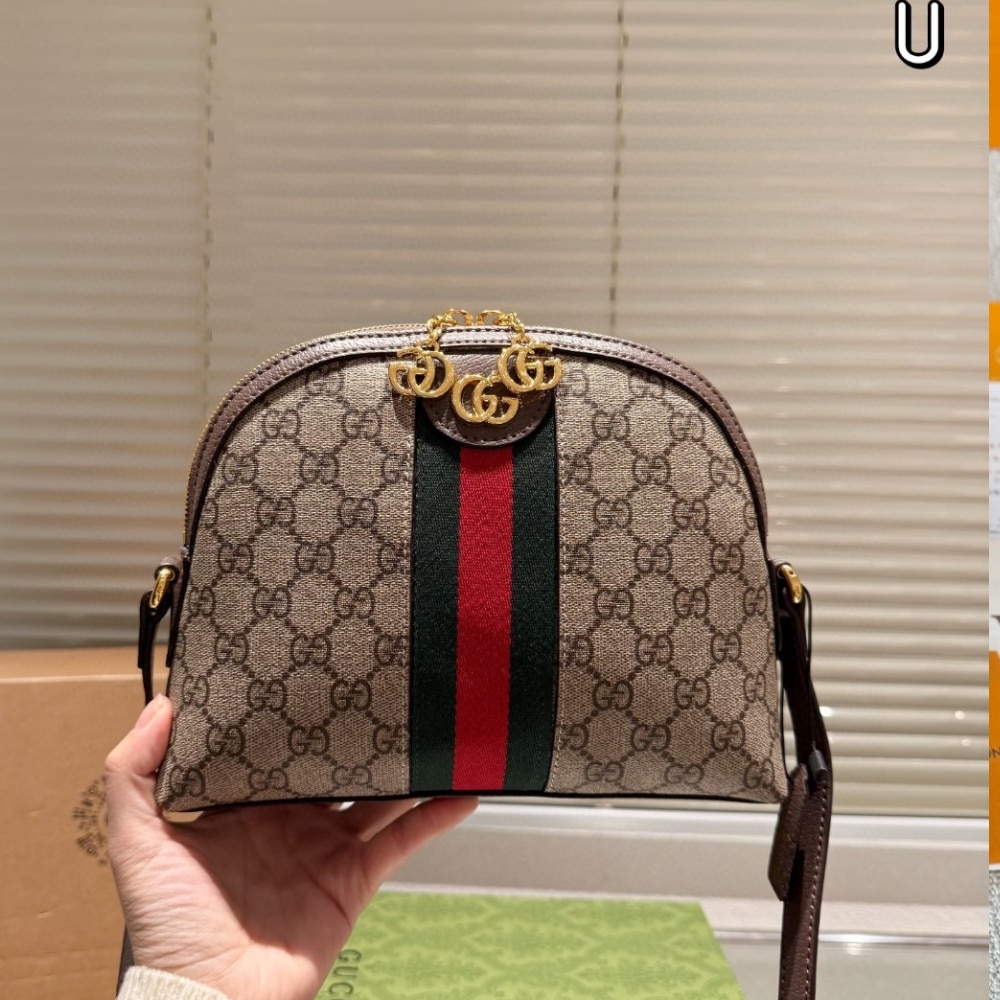Gucci Ophidia Small Shoulder Gg Supreme Beige Ebony 23cm 499621 K05ng 8745