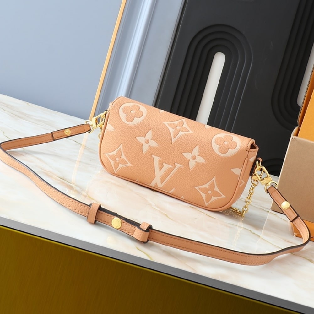 Louis Vuitton Ivy Bag Monogram Empreinte Cream 23.5Cm M12758