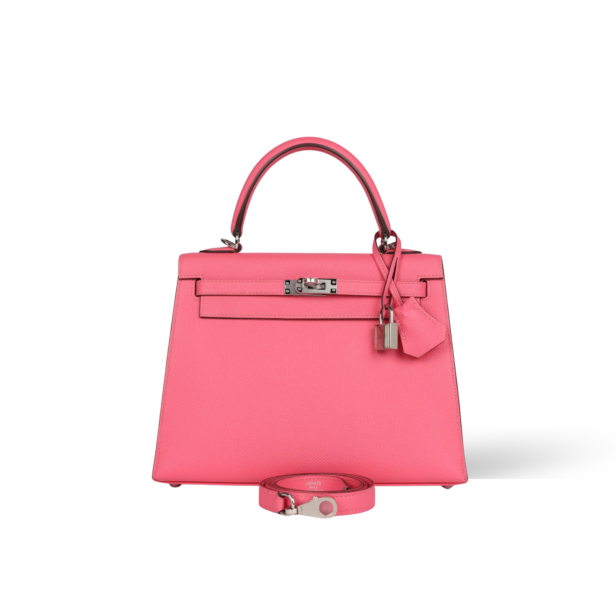 Hermes Kelly 25 Bag In Rose Azalee Epsom Leather For Women 25cm/10in