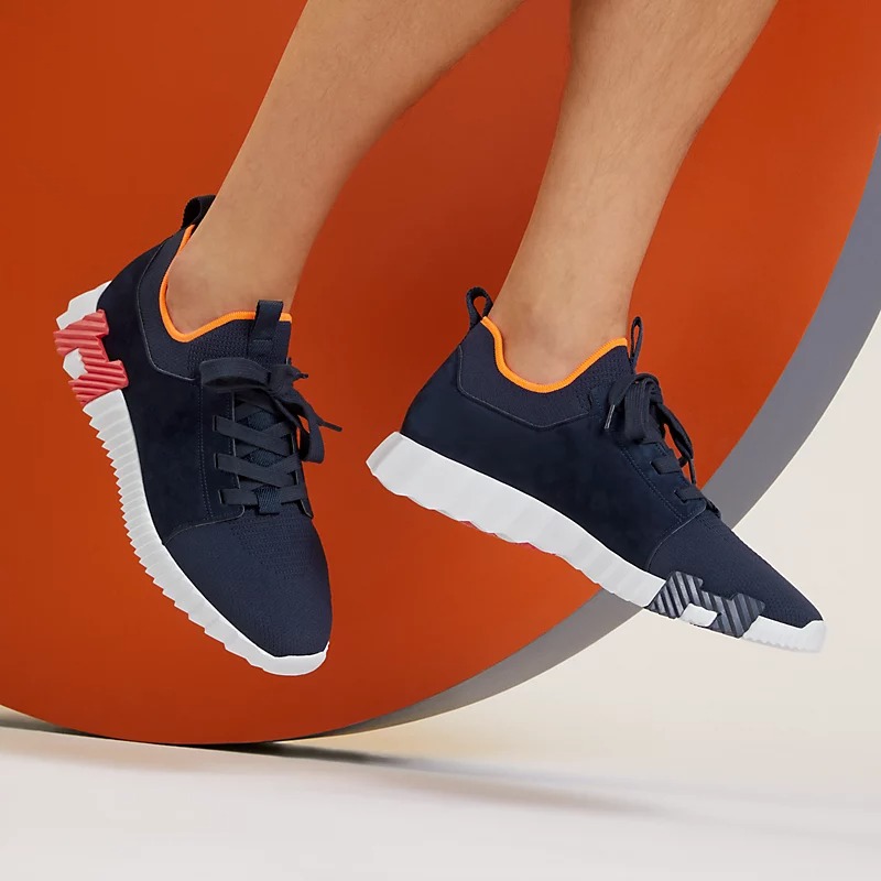 HERMES DEPART SLIP-ON SNEAKER MARINE