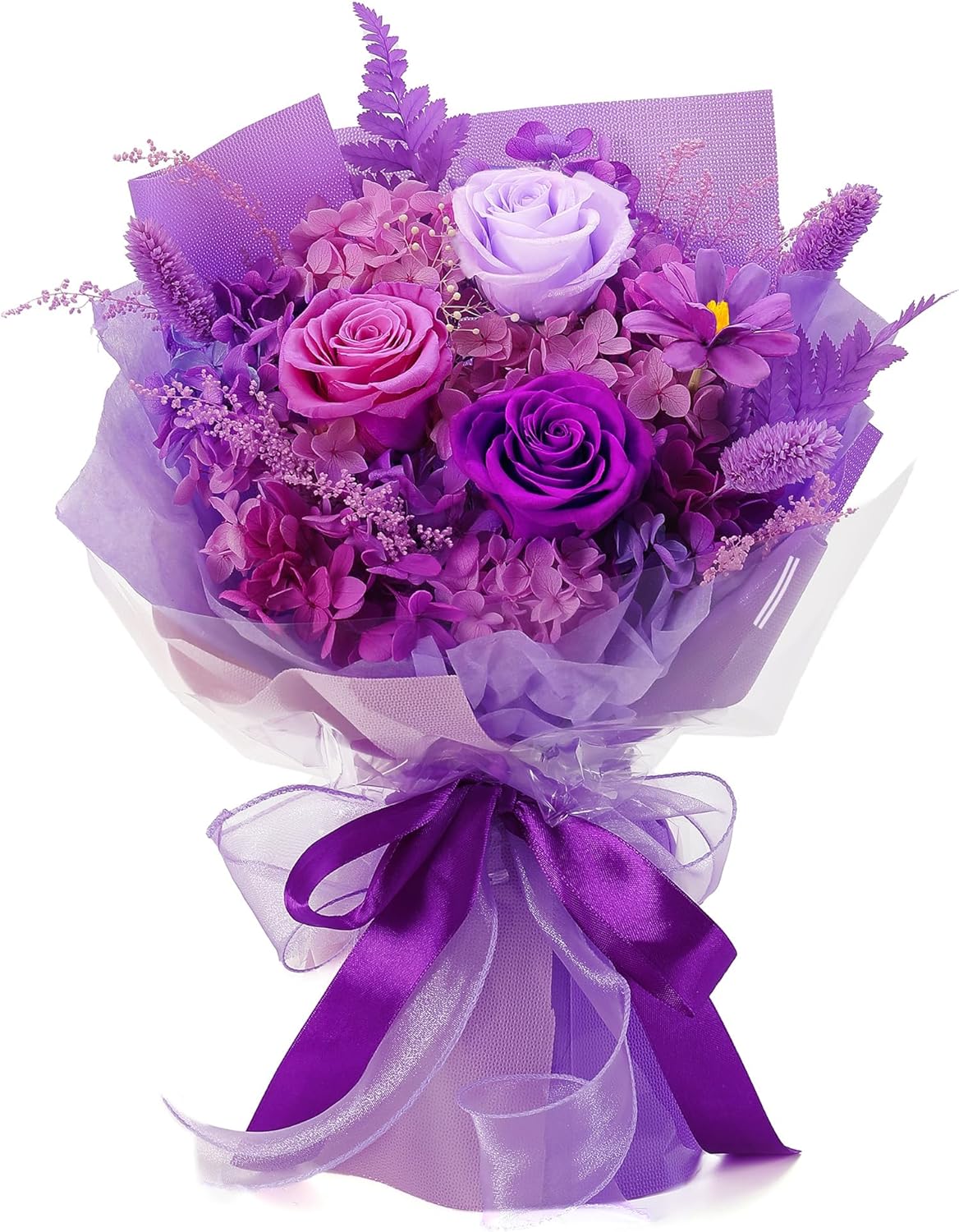 Valentines Day Flowers Gifts for Her Women,Flowers Roses Bouquet Gifts for Women Wife Girlfriend and Best Friend/Flower for Delivery Prime/Purple Rose