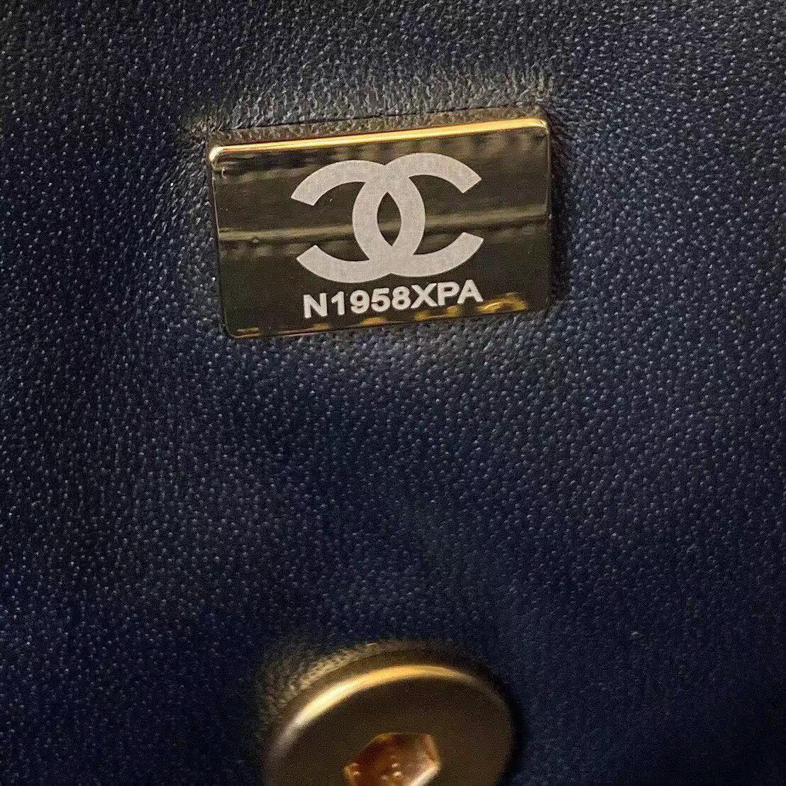 Chanel Mini Flap Bag With Top Handle Black 20Cm As2431