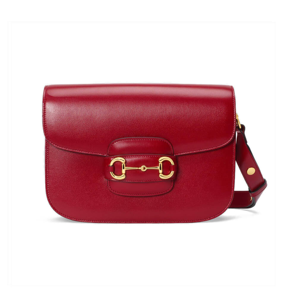 Gucci Horsebit 1955 Shoulder Bag In Red Leather