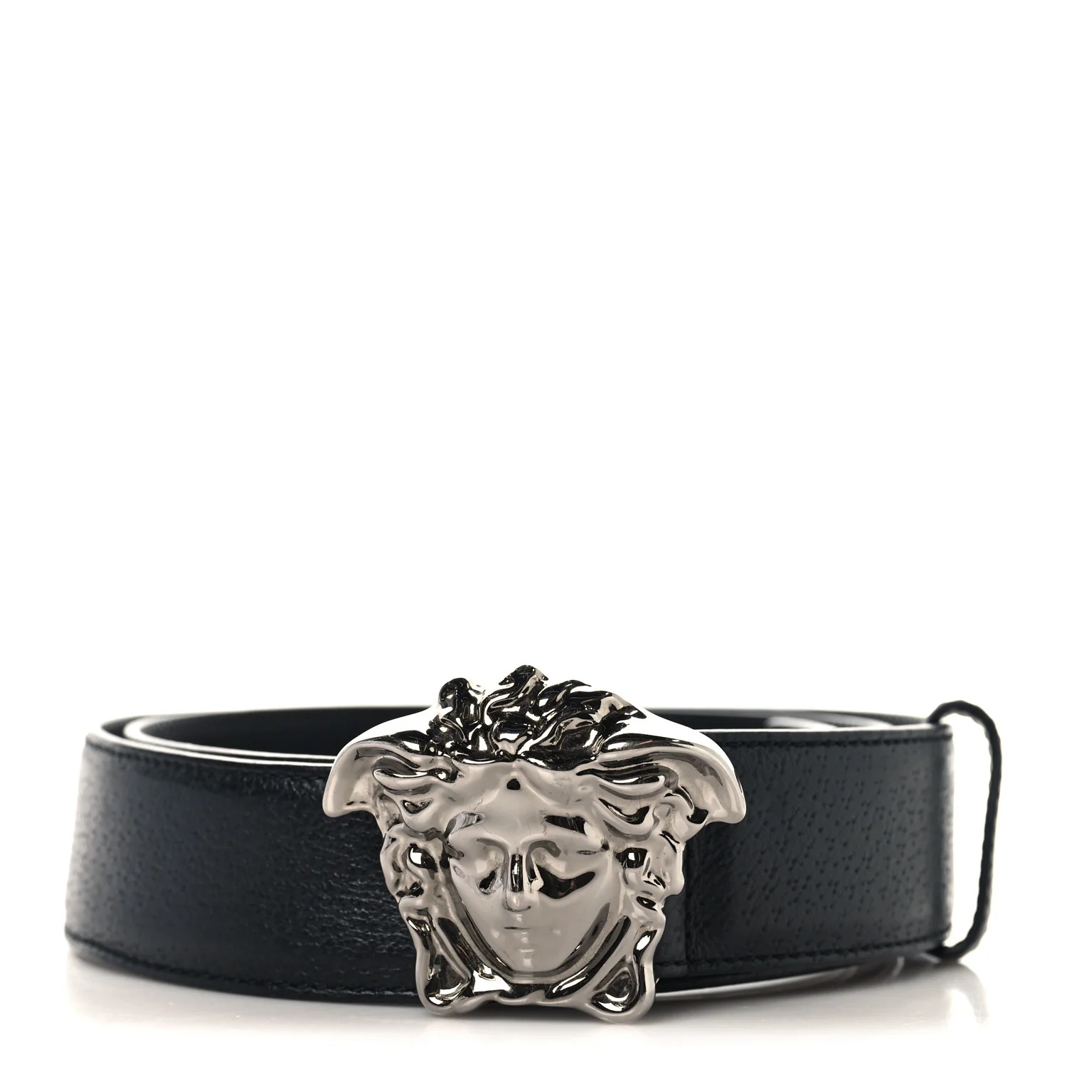 Textured Calfskin 4cm La Medusa 100 40 Belt 100 40 Black