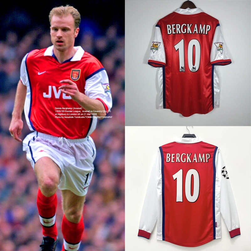 Retro 1998-99 Arsenal home Long Sleeve BERGKAMP ADAMS HENRY Football jersey retro
