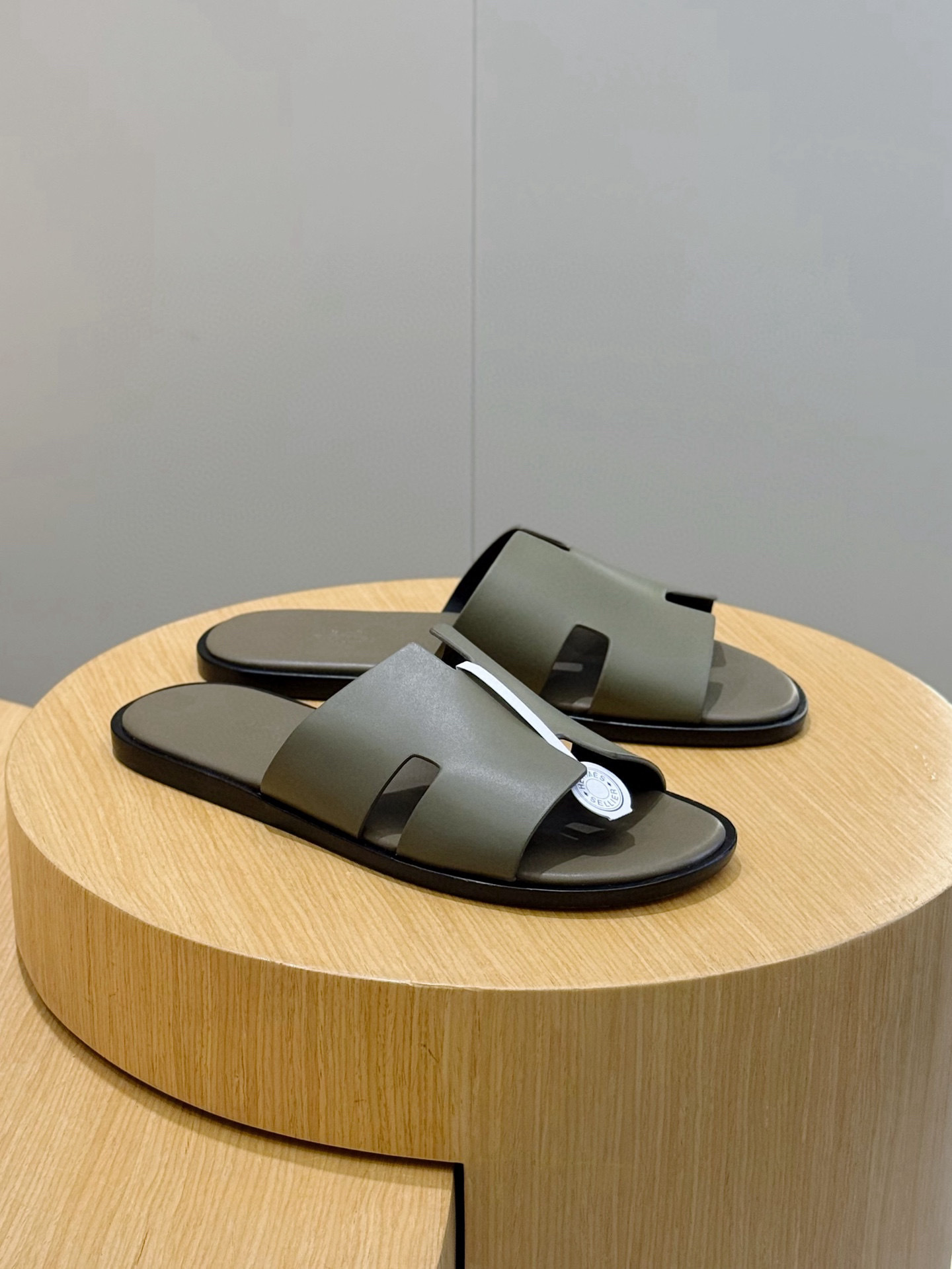 Hermès Green Oran Sandals- Shoes for Men