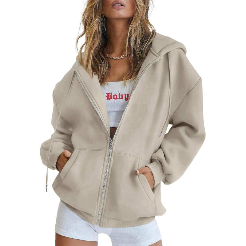Women's 2026 Spring Zip Up Y2K Hoodies Casual Long