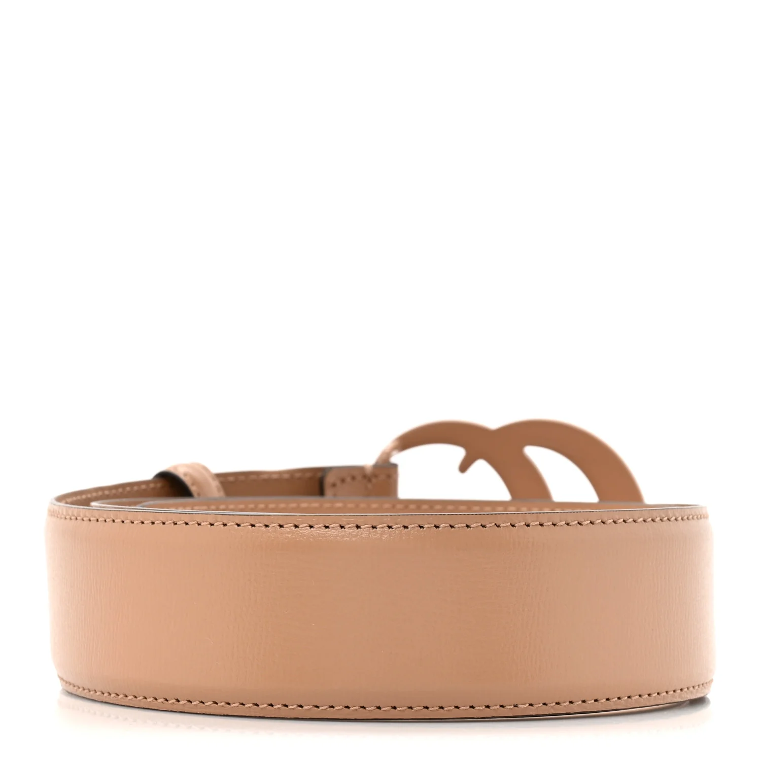 Azalea Calfskin Enamel Monochrome Double G 40mm Belt 80 32 Camelia