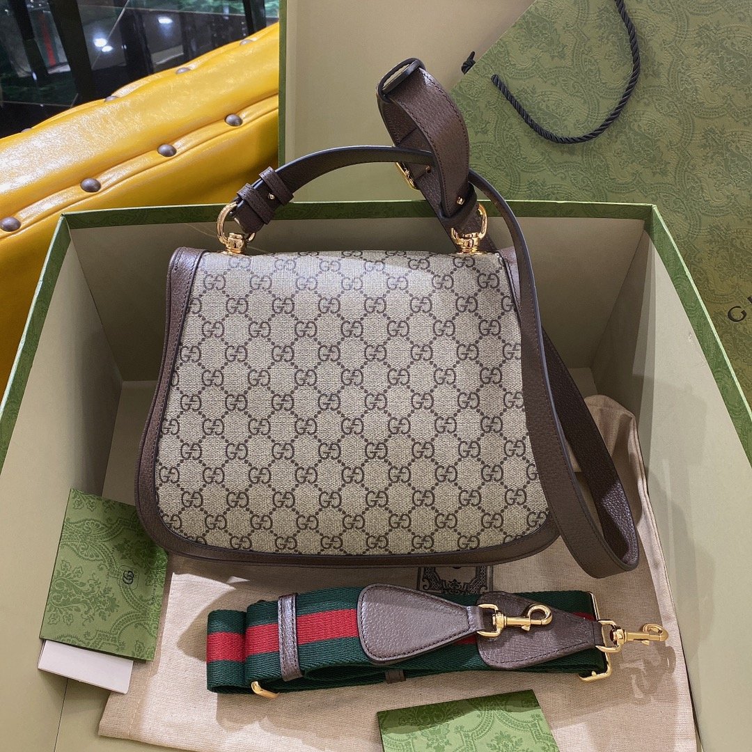 Gucci Blondie Medium GG Supreme Shoulder Bag Beige 29cm 699210 96IWG 8745