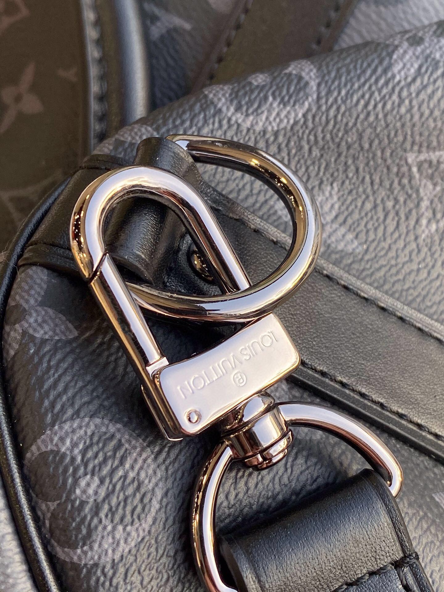 Louis Vuitton Keepall Bandouliere Monogram Eclipse Reverse 50 Gray 50cm M45392