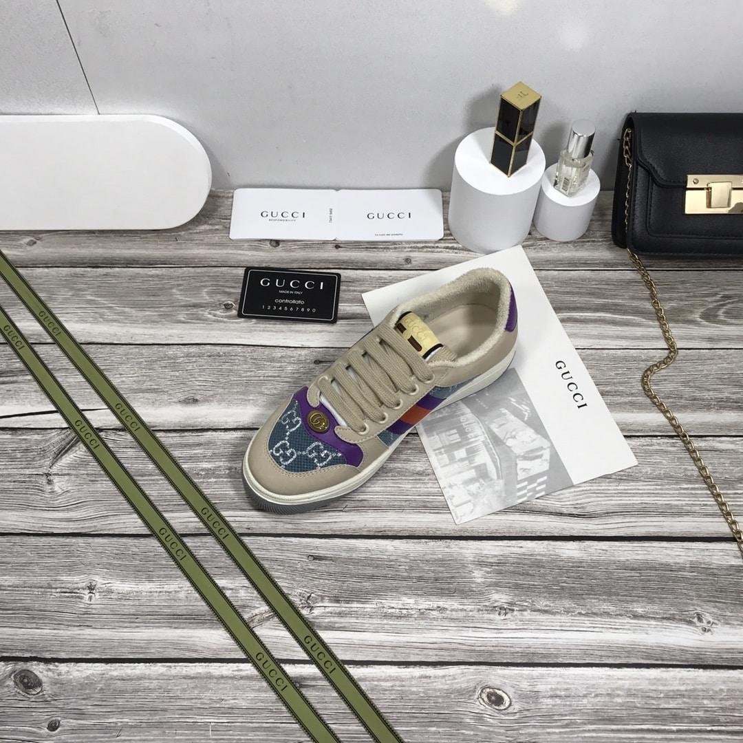 Gucci Wmns Screener Blue Gg Lam? 577684 2C830 4690