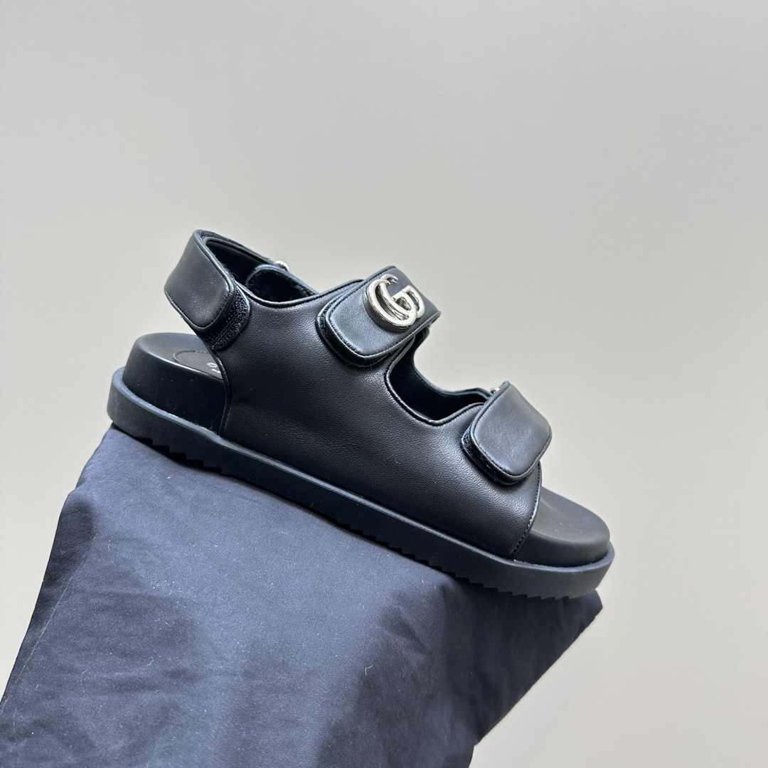 Gucci Double G Sandal Black 771578 Bko00 1000