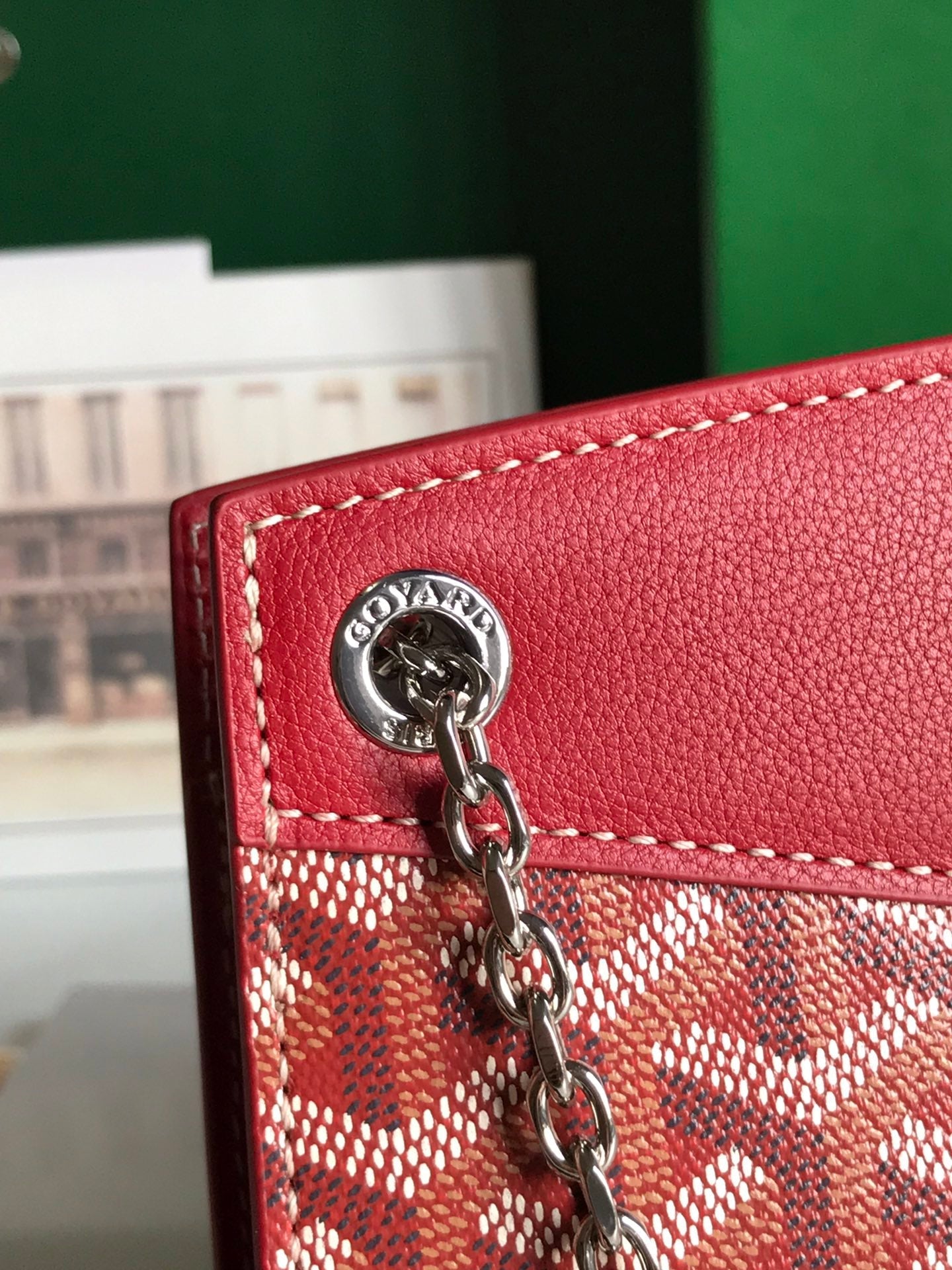 Goyard Rouette Structuré Mini Bag 21 Cm Classic Red Goyardine Canvas And Calfskin