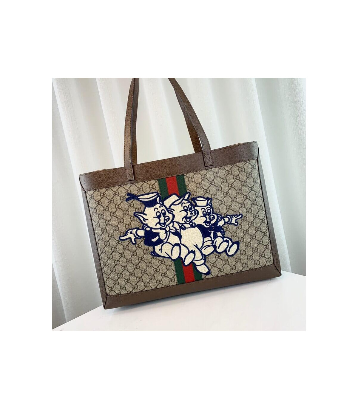 Gucci Ophidia GG Tote with Three Little Pigs 44cm