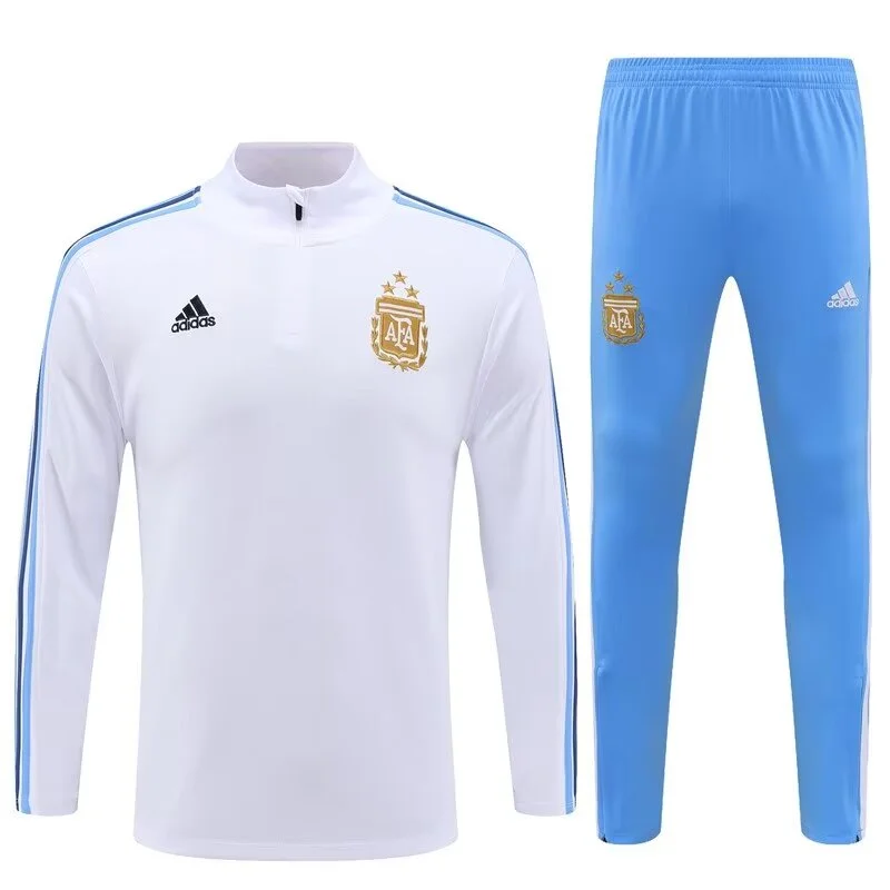 2023/2024 Argentina Half-La Training Wear White Jersey Set