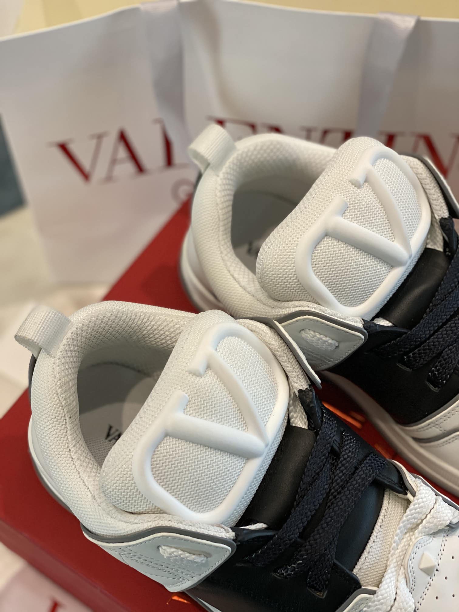 Valentino Garavani Open Skate Sneakers White And Black