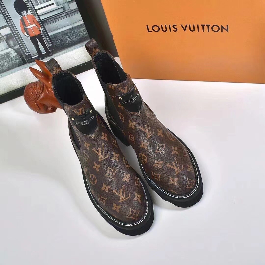 Louis Vuitton Lv Beaubourg Ankle Boots Cacao Brown 1A8Qcl