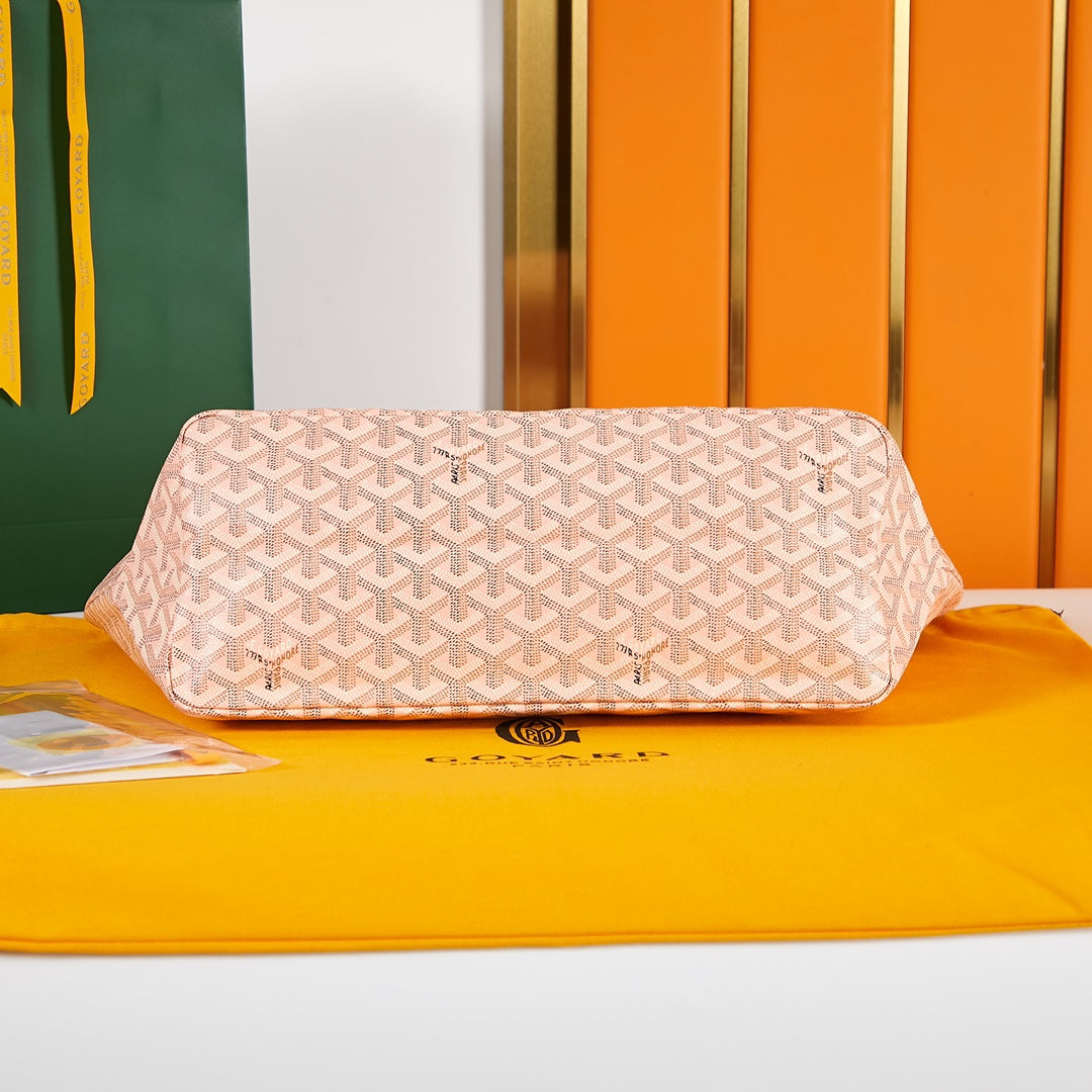 Goyard Saint Louis Pm 34Cm Pink Canvas Chevroches Calfskin