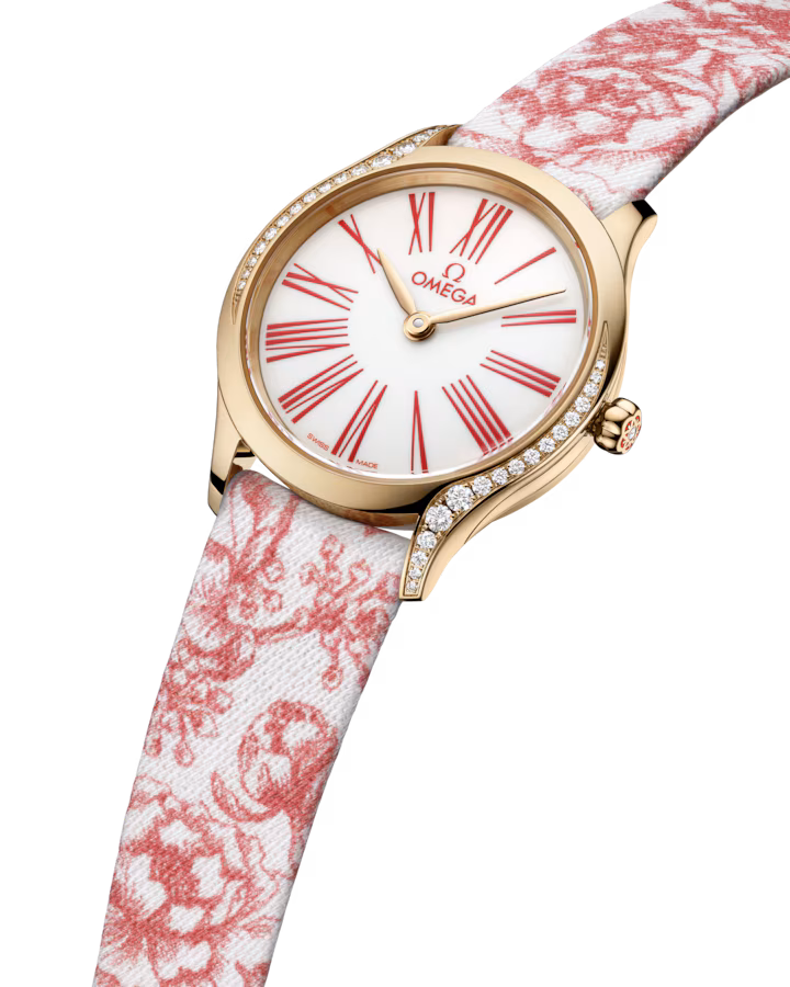 Omega De Ville Mini Trésor 26mm White Dial with Diamonds Moonshine™ 18k Rose Gold Strap 428.57.26.60.04.003