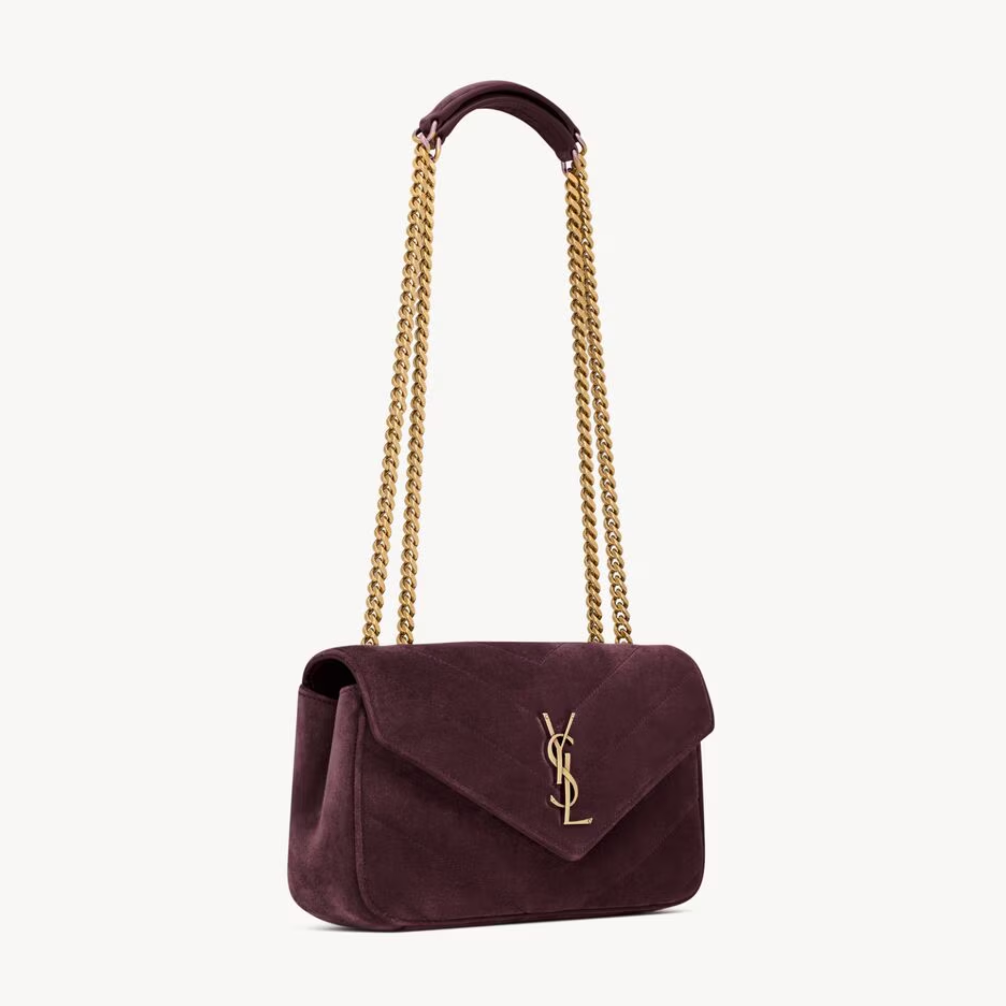 Saint Laurent Loulou Small Smoky Burgundy 24cm/9.4in