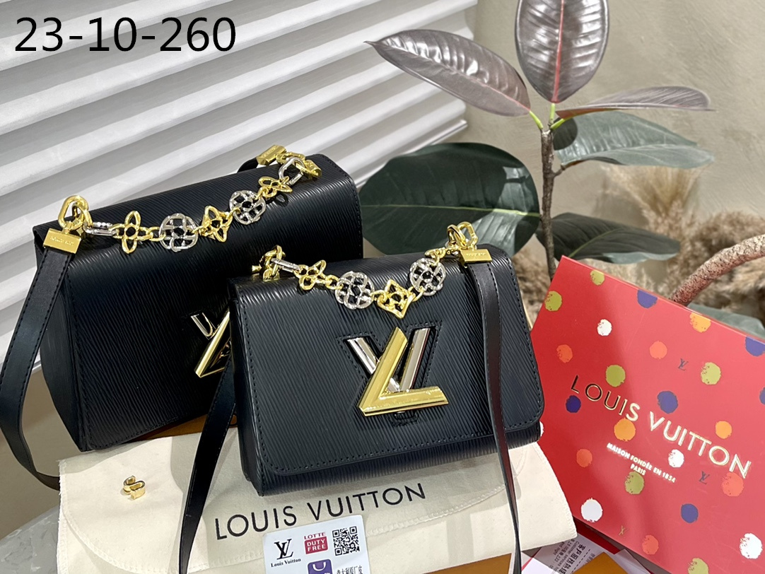 Louis Vuitton Mm Twist Bag Black 23Cm M22773