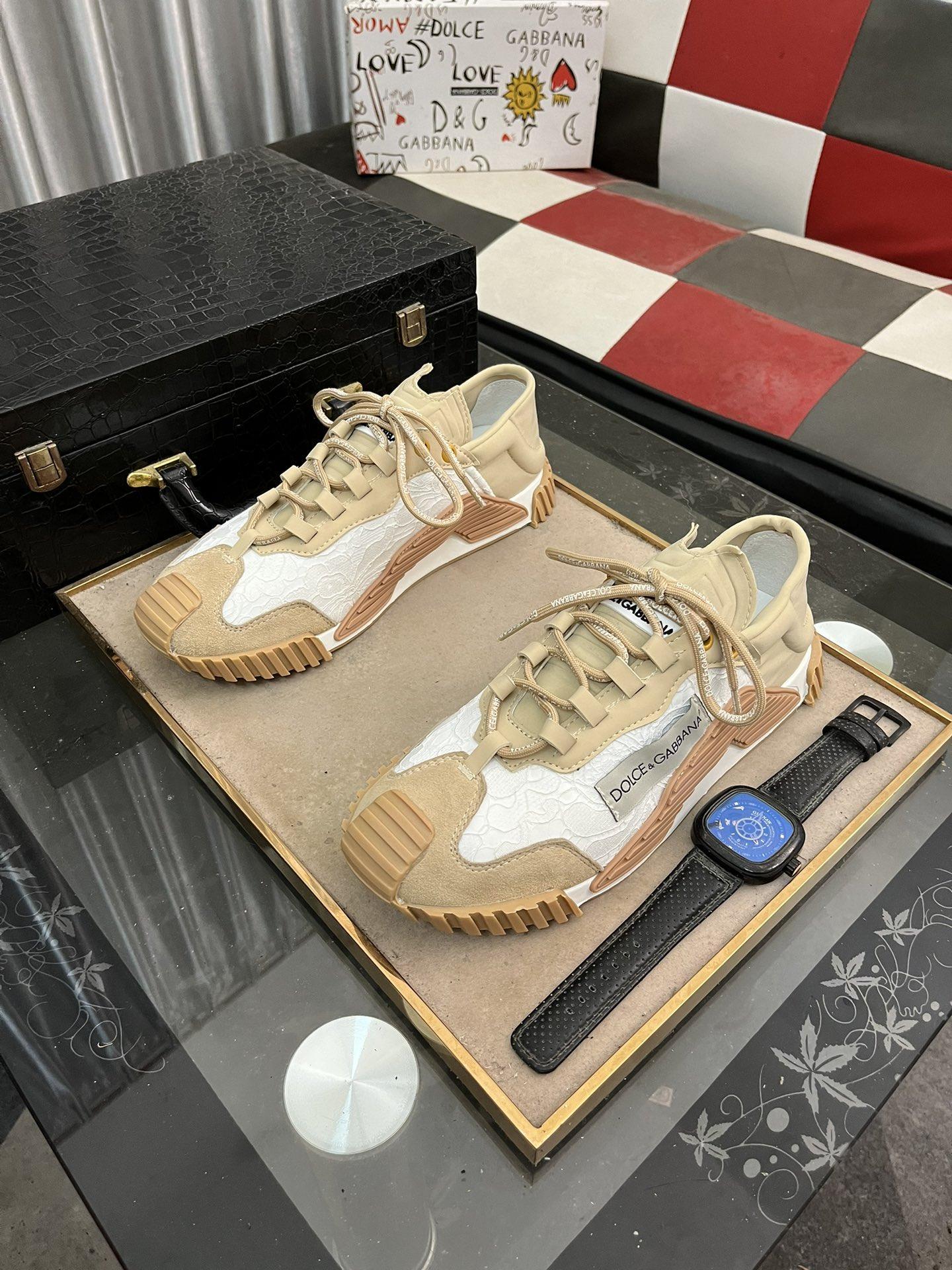 DOLCE & GABBANA Mixed-materials NS1 slip-on sneakers