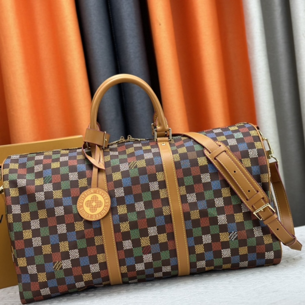 Louis Vuitton Keepall Bandoulière 50 Damier Ebene Muticolor 50Cm N00170