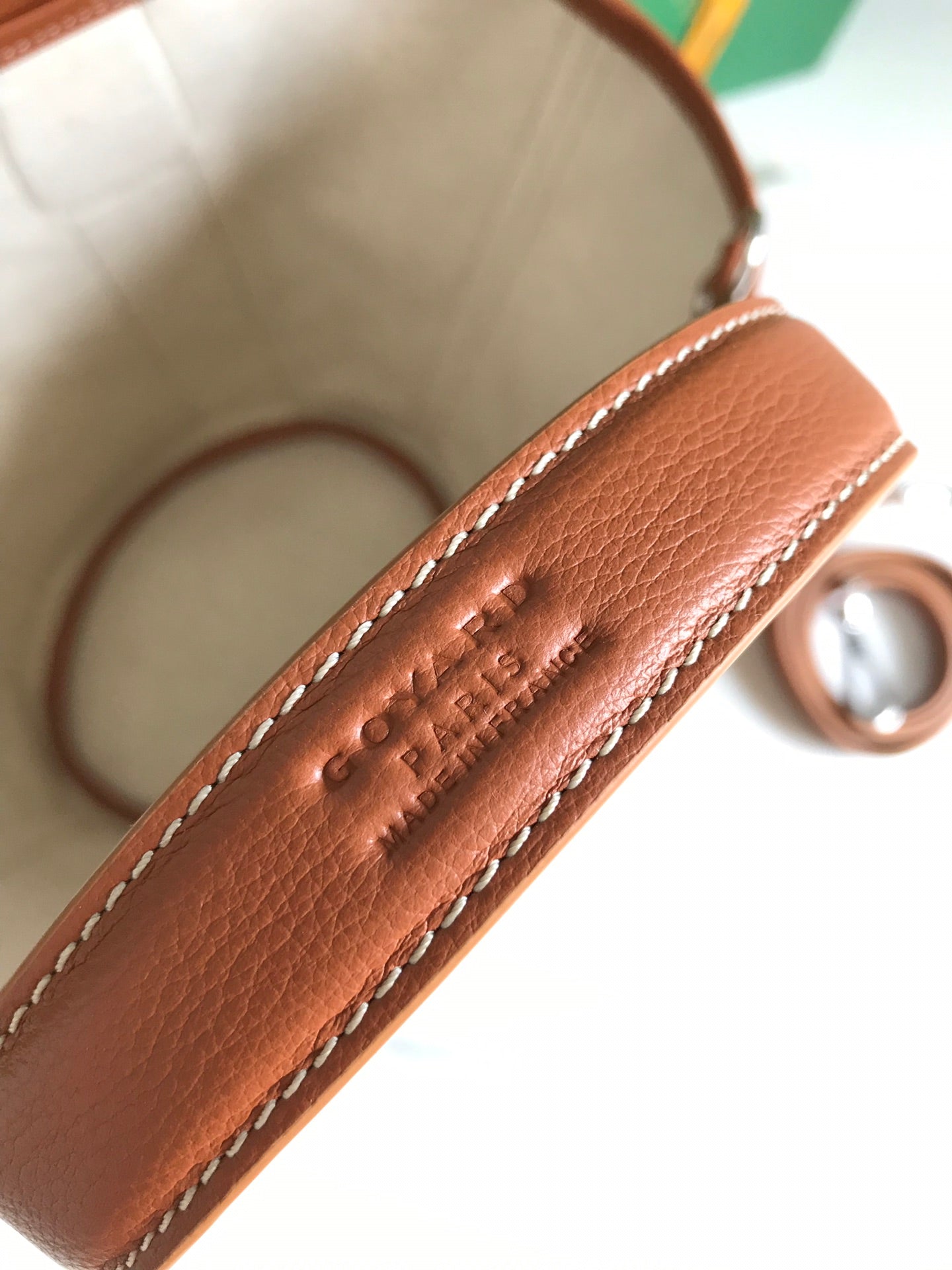 Goyard Small Belharra 24 Cm Black Goyardine Canvas And Tan Lambskin