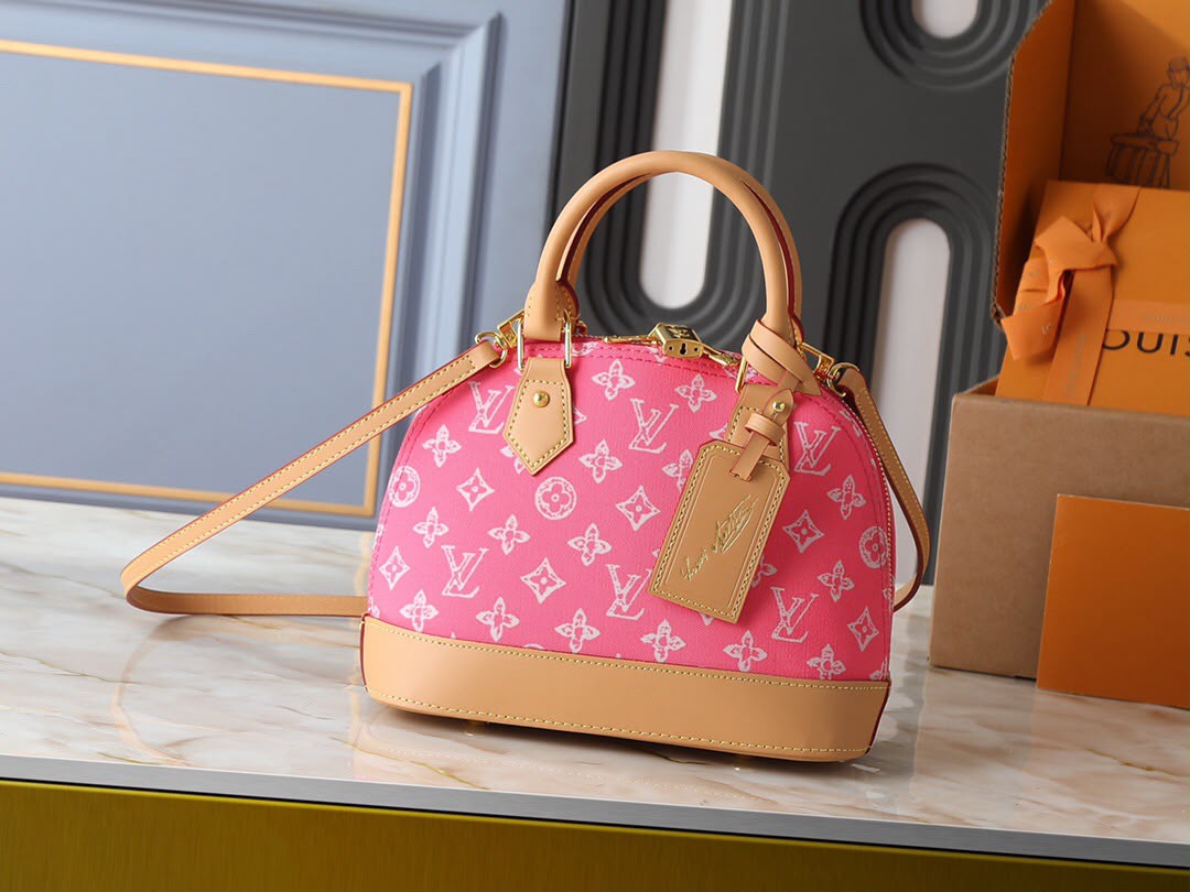 Louis Vuitton Alma BB Bag Monogram Origine Rose Ruban 23.5cm M28272