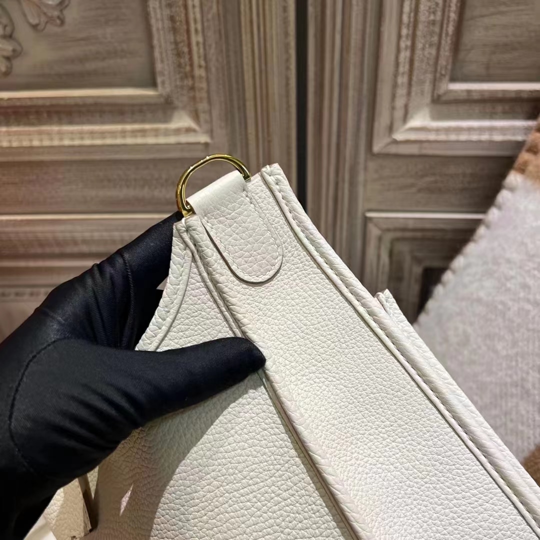 Hermes Clemence Evelyne PM 25Cm White