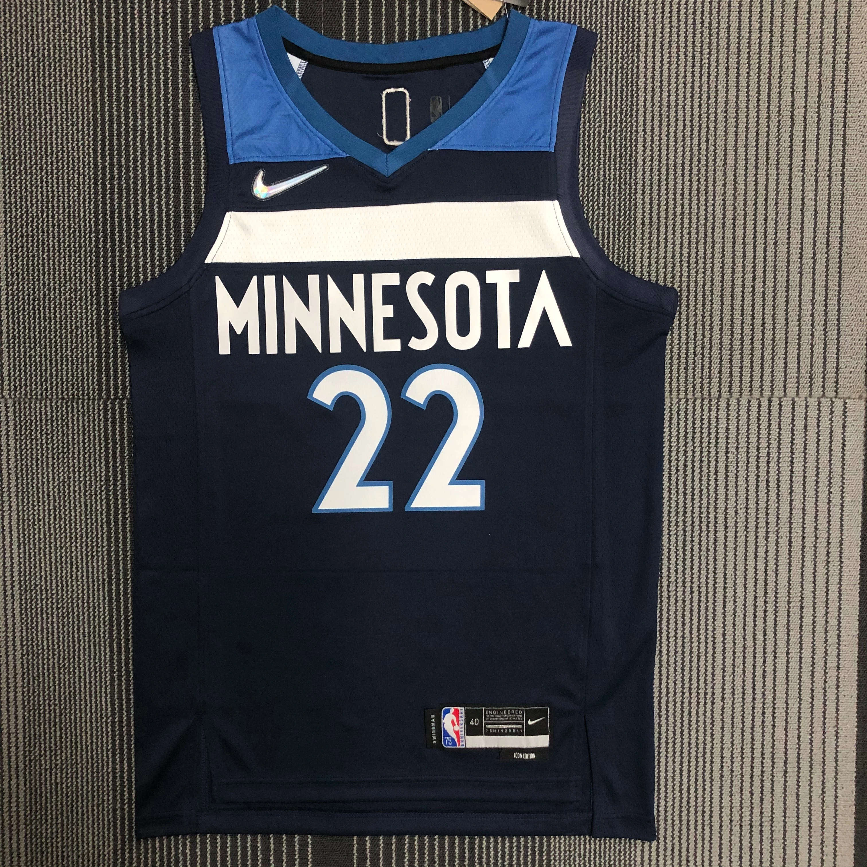 NBA 75th Anniversary Minnesota Timberwolves 22 Wiggins Basketball Jersey