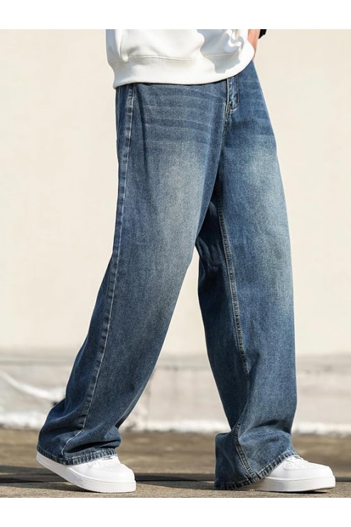 Men's Baggy Hip Hop Jeans Wide Leg