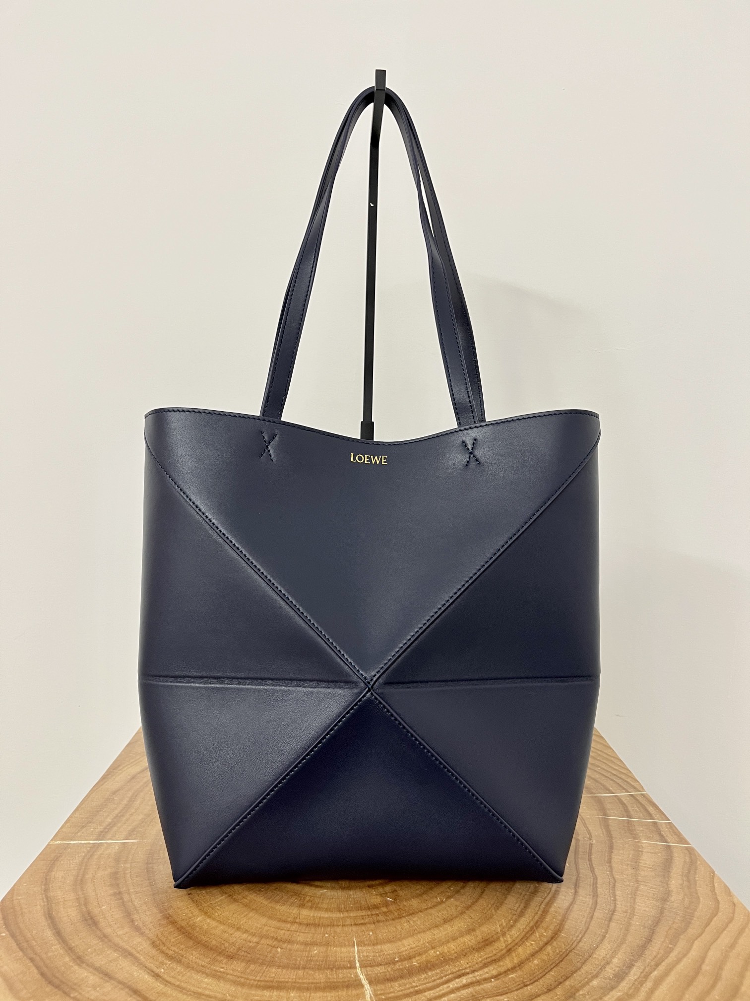 LOEWE Medium Puzzle Fold tote in shiny calfskin