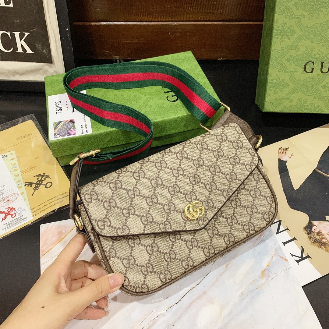 Gucci Ophidia Mini Bag Brown 22Cm