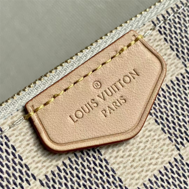 Louis Vuitton Damier Azur Double Zip Pochette 20Cm N60460