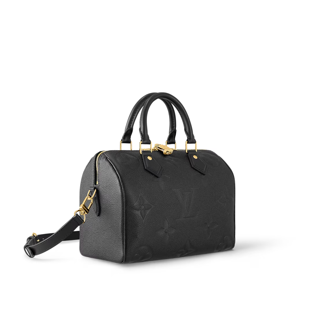 Louis Vuitton Speedy Bandoulière 25 Monogram Empreinte Tourterelle Black 25cm M59273