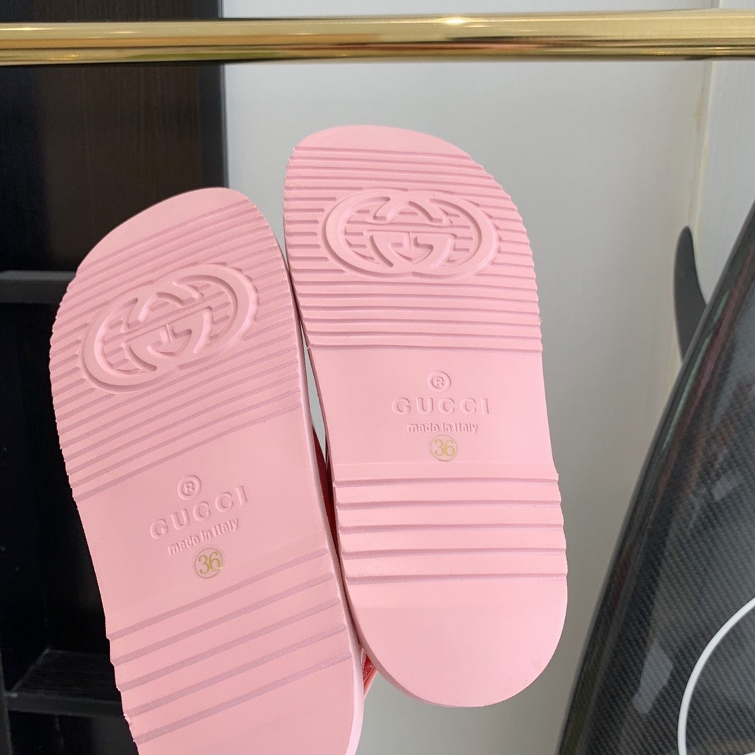 Gucci Women’S Sandal With Mini Double G Pastel Pink 660243 J8700 5815