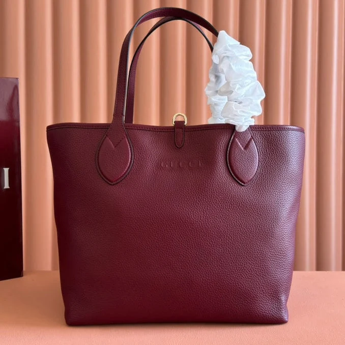 Gucci Totissima 30cm Tote Bag Rosso Ancora Red Calfskin 248125