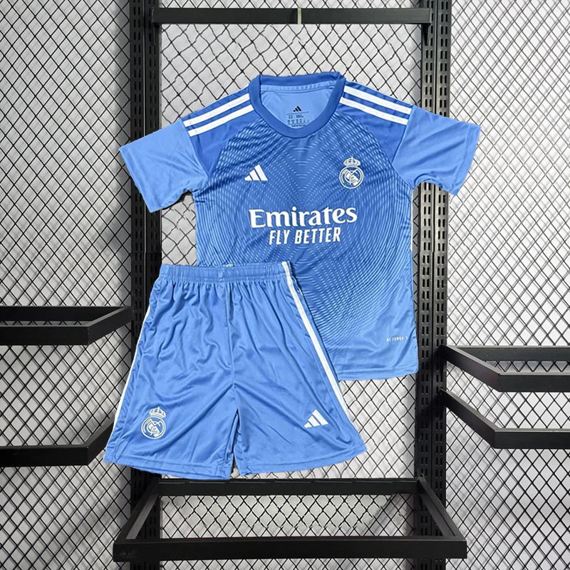 2025-26 Real Madrid goalkeeper Kids Football jersey