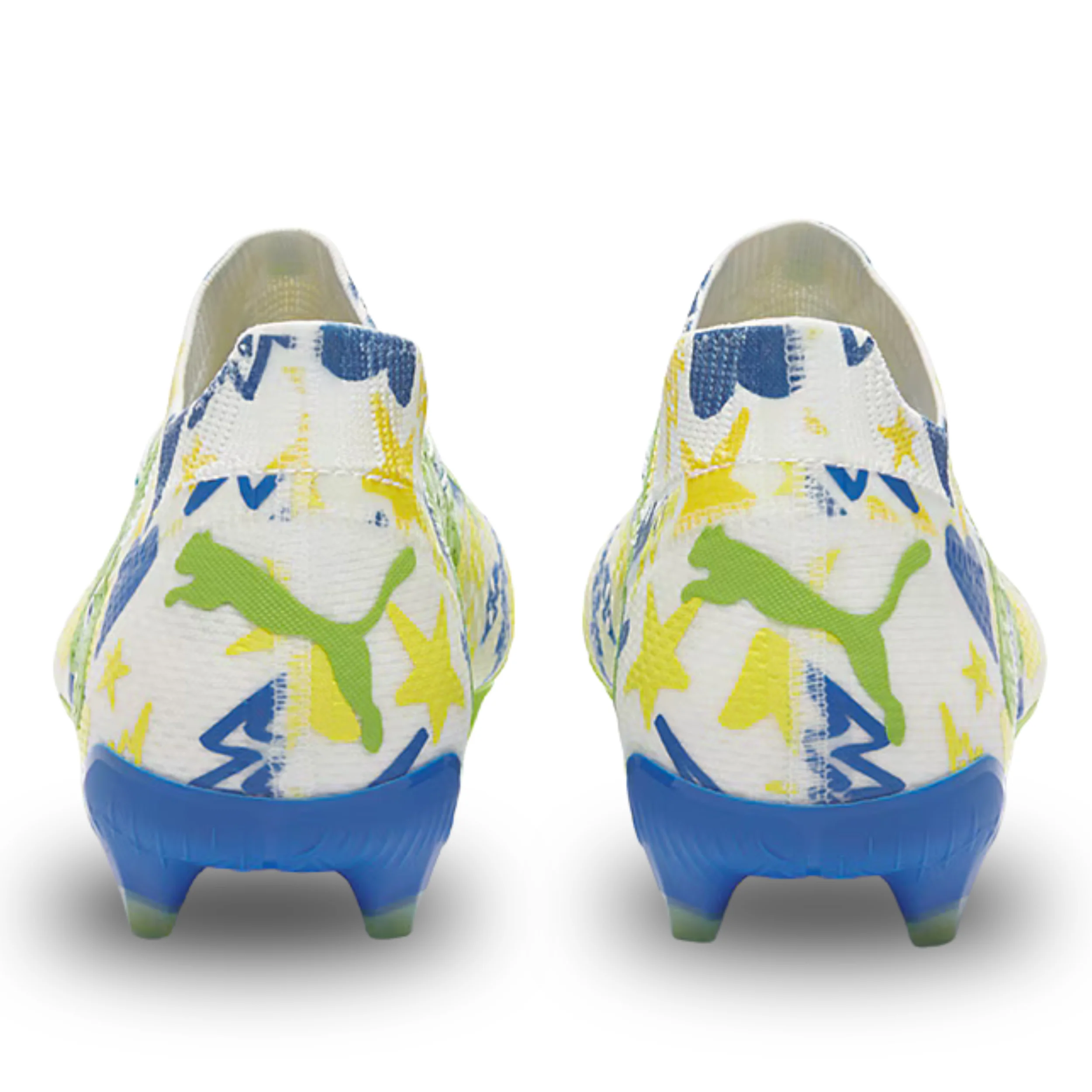 Puma Future Ultimate X Neymar Jr FG/AG Soccer Cleats (Puma White/Racing Blue/Parakeet Green)
