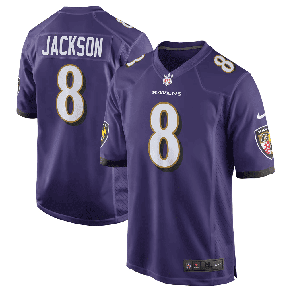 Lamar Jackson Baltimore Ravens Game Player Jersey - Purple Jersey