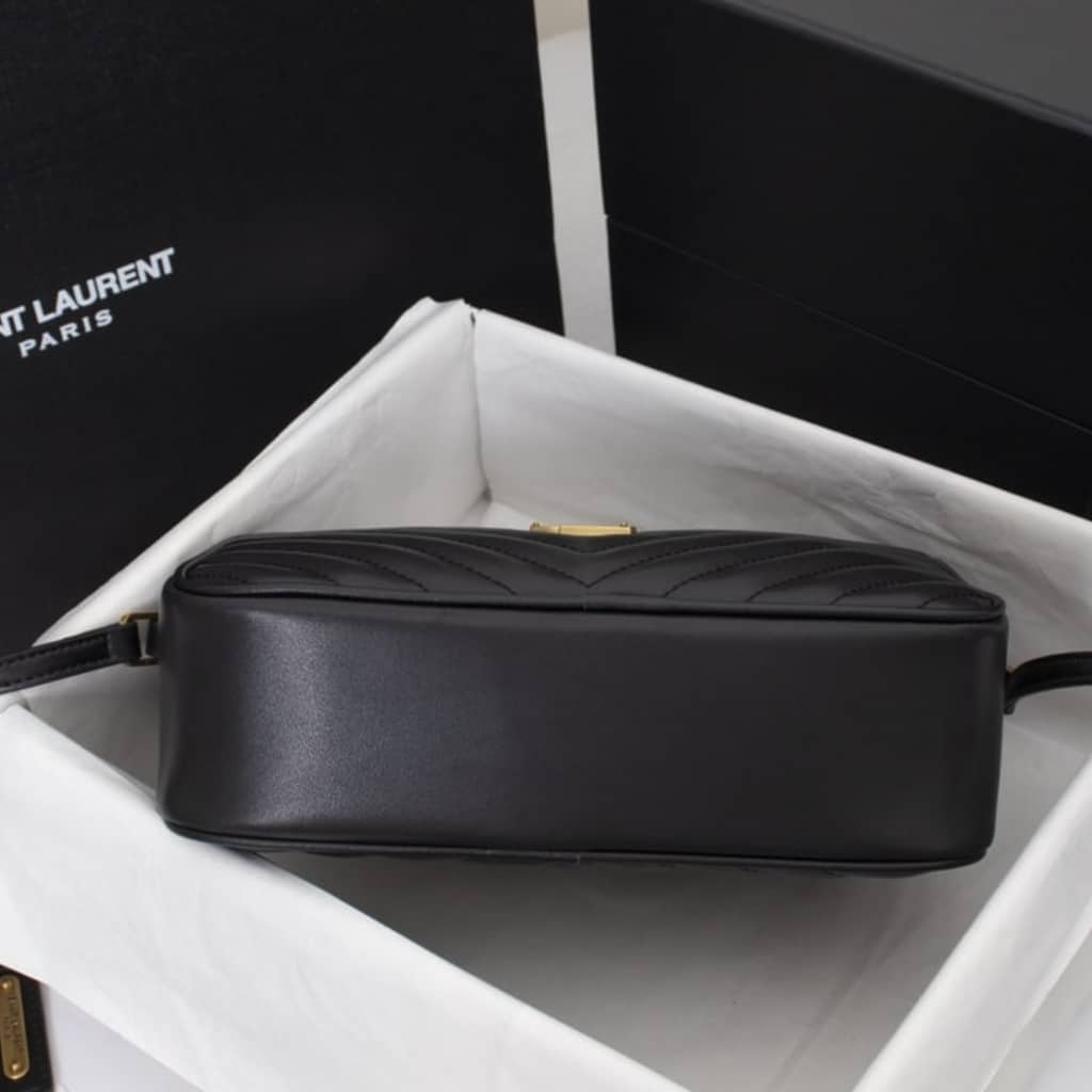 Saint Laurent Lou Camera Bag In Quilted Leather Black Gold Hardware 23Cm 761554DV7071000