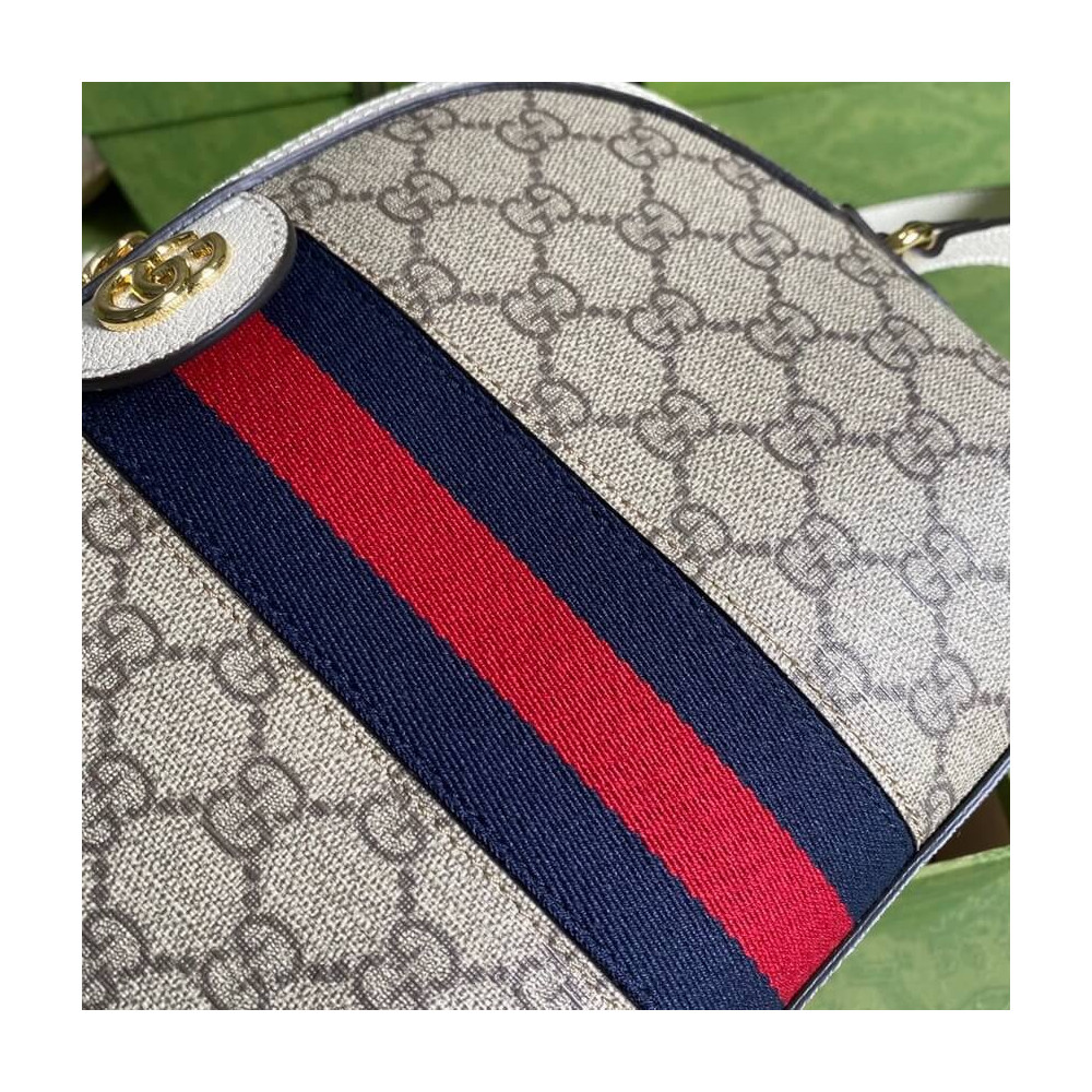 Gucci Ophidia GG Small Shoulder Bag in White