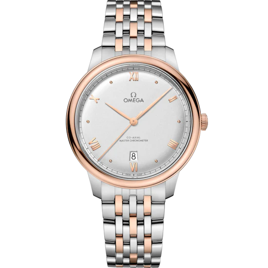 Omega De Ville Prestige 40 mm Silver Dial Stainless Steel and Sedna™ 18k Rose Gold Bracelet 434.20.40.20.02.001