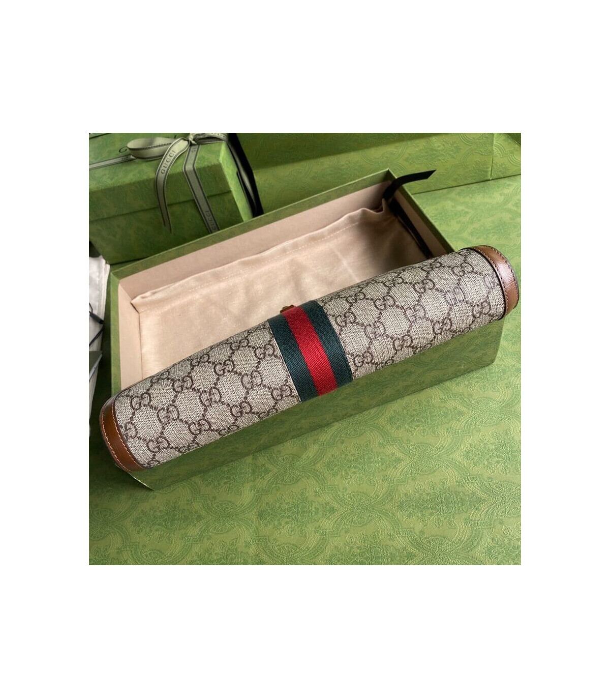 Gucci Jackie GG Coated Canvas Jackie 1961 Pouch Clutch Bag 30.5cm