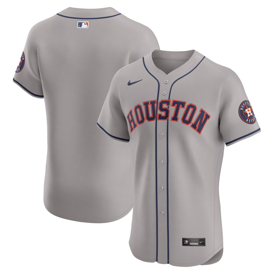 Houston Astros Road Vapor Premier Elite Patch Jersey Gray