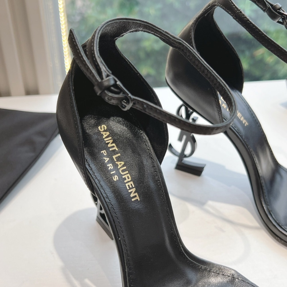 Saint Laurent Opyum Sandals In All Black 5576620Npvv1000